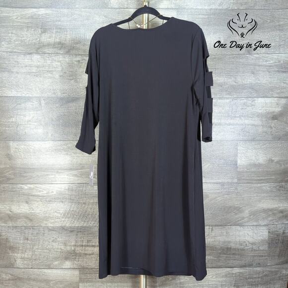 JM Collection 3/4 Ladder Sleeve Mini Dress Size XL - Picture 2 of 7
